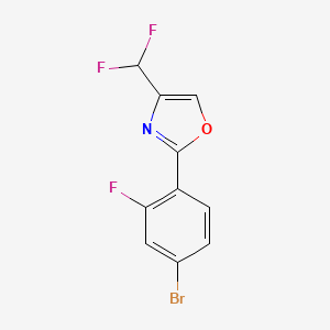 molecular formula C10H5BrF3NO B2578648 2-(4-Bromo-2-fluorophenyl)-4-(difluoromethyl)-1,3-oxazole CAS No. 2248282-20-2