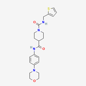 N4-(4-morpholinophenyl)-N1-(thiophen-2-ylmethyl)piperidine-1,4-dicarboxamide
