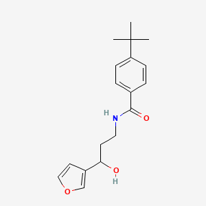 molecular formula C18H23NO3 B2578661 4-(tert-butyl)-N-(3-(furan-3-yl)-3-hydroxypropyl)benzamide CAS No. 1428365-06-3