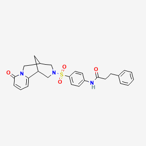 N-(4-((8-oxo-5,6-dihydro-1H-1,5-methanopyrido[1,2-a][1,5]diazocin-3(2H,4H,8H)-yl)sulfonyl)phenyl)-3-phenylpropanamide