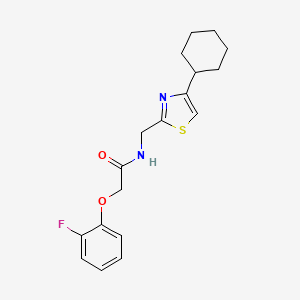 molecular formula C18H21FN2O2S B2578679 N-((4-cyclohexylthiazol-2-yl)methyl)-2-(2-fluorophenoxy)acetamide CAS No. 2034541-24-5