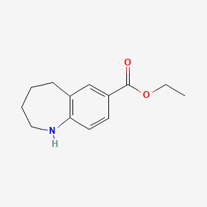 molecular formula C13H17NO2 B2578683 Ethyl 2,3,4,5-tetrahydro-1H-1-benzazepine-7-carboxylate CAS No. 2090867-78-8