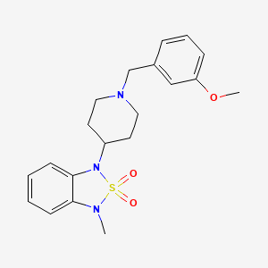 molecular formula C20H25N3O3S B2578691 1-(1-(3-甲氧基苄基)哌啶-4-基)-3-甲基-1,3-二氢苯并[c][1,2,5]噻二唑-2,2-二氧化物 CAS No. 2034600-90-1