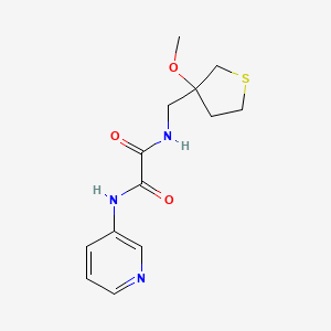 molecular formula C13H17N3O3S B2578696 N1-((3-methoxytetrahydrothiophen-3-yl)methyl)-N2-(pyridin-3-yl)oxalamide CAS No. 1448130-55-9