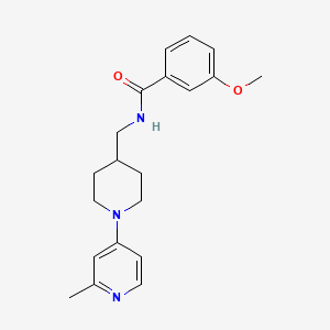 molecular formula C20H25N3O2 B2578704 3-methoxy-N-((1-(2-methylpyridin-4-yl)piperidin-4-yl)methyl)benzamide CAS No. 2034259-45-3
