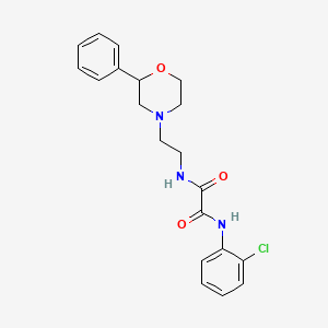 molecular formula C20H22ClN3O3 B2578705 N1-(2-chlorophenyl)-N2-(2-(2-phenylmorpholino)ethyl)oxalamide CAS No. 954004-35-4