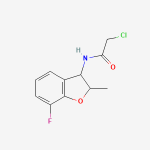 2-Chloro-N-(7-fluoro-2-methyl-2,3-dihydro-1-benzofuran-3-yl)acetamide
