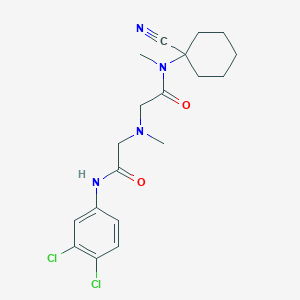 molecular formula C19H24Cl2N4O2 B2578713 2-[[2-[(1-cyanocyclohexyl)-methylamino]-2-oxoethyl]-methylamino]-N-(3,4-dichlorophenyl)acetamide CAS No. 950003-84-6