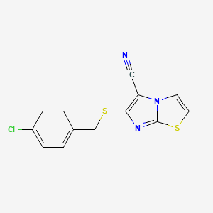 6-[(4-Chlorobenzyl)sulfanyl]imidazo[2,1-b][1,3]thiazole-5-carbonitrile