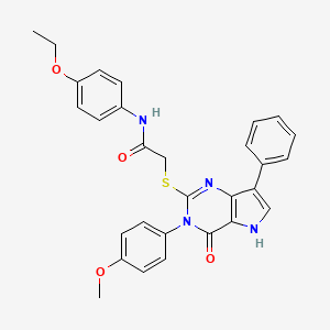 molecular formula C29H26N4O4S B2578727 N-(4-ethoxyphenyl)-2-((3-(4-methoxyphenyl)-4-oxo-7-phenyl-4,5-dihydro-3H-pyrrolo[3,2-d]pyrimidin-2-yl)thio)acetamide CAS No. 2034584-19-3