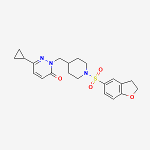 6-Cyclopropyl-2-{[1-(2,3-dihydro-1-benzofuran-5-sulfonyl)piperidin-4-yl]methyl}-2,3-dihydropyridazin-3-one