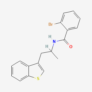 molecular formula C18H16BrNOS B2578742 N-[1-(1-苯并噻吩-3-基)丙-2-基]-2-溴苯甲酰胺 CAS No. 2034567-04-7