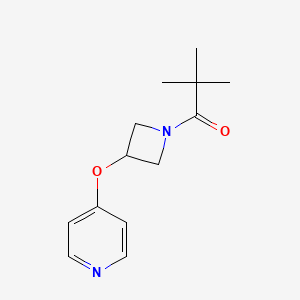 2,2-Dimethyl-1-(3-pyridin-4-yloxyazetidin-1-yl)propan-1-one