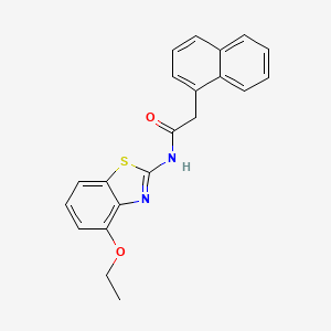molecular formula C21H18N2O2S B2578760 N-(4-ethoxybenzo[d]thiazol-2-yl)-2-(naphthalen-1-yl)acetamide CAS No. 324758-43-2
