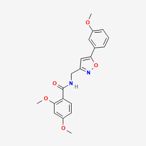molecular formula C20H20N2O5 B2578762 2,4-dimethoxy-N-((5-(3-methoxyphenyl)isoxazol-3-yl)methyl)benzamide CAS No. 953252-77-2