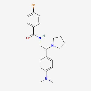 molecular formula C21H26BrN3O B2578764 4-bromo-N-(2-(4-(dimethylamino)phenyl)-2-(pyrrolidin-1-yl)ethyl)benzamide CAS No. 946345-29-5