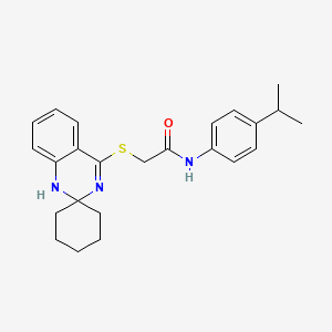 B2578767 N-(4-isopropylphenyl)-2-(1'H-spiro[cyclohexane-1,2'-quinazolin]-4'-ylthio)acetamide CAS No. 893788-26-6