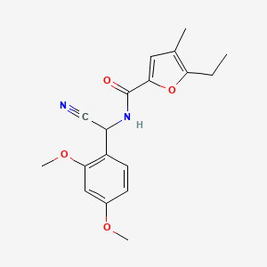 molecular formula C18H20N2O4 B2578768 N-[Cyano-(2,4-dimethoxyphenyl)methyl]-5-ethyl-4-methylfuran-2-carboxamide CAS No. 1465363-87-4