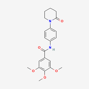 molecular formula C21H24N2O5 B2578779 3,4,5-trimethoxy-N-(4-(2-oxopiperidin-1-yl)phenyl)benzamide CAS No. 942013-31-2
