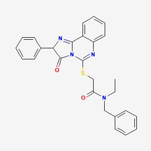 molecular formula C27H24N4O2S B2578789 N-benzyl-N-ethyl-2-[(3-oxo-2-phenyl-2H-imidazo[1,2-c]quinazolin-5-yl)sulfanyl]acetamide CAS No. 957247-08-4
