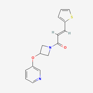 molecular formula C15H14N2O2S B2578799 (E)-1-(3-(pyridin-3-yloxy)azetidin-1-yl)-3-(thiophen-2-yl)prop-2-en-1-one CAS No. 1904609-26-2