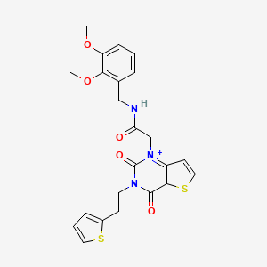 molecular formula C23H23N3O5S2 B2578802 N-[(2,3-dimethoxyphenyl)methyl]-2-{2,4-dioxo-3-[2-(thiophen-2-yl)ethyl]-1H,2H,3H,4H-thieno[3,2-d]pyrimidin-1-yl}acetamide CAS No. 1260994-66-8