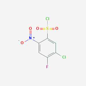 molecular formula C6H2Cl2FNO4S B2578803 5-Chloro-4-fluoro-2-nitrobenzene-1-sulfonyl chloride CAS No. 1394083-83-0