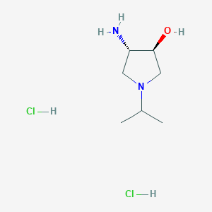 molecular formula C7H18Cl2N2O B2578811 trans-4-Amino-1-isopropyl-3-pyrrolidinol dihydrochloride CAS No. 1609399-97-4