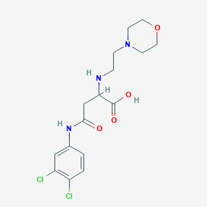 molecular formula C16H21Cl2N3O4 B2578814 4-((3,4-Dichlorophenyl)amino)-2-((2-morpholinoethyl)amino)-4-oxobutanoic acid CAS No. 1026758-81-5