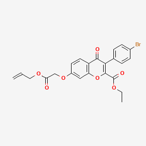 ethyl 3-(4-bromophenyl)-4-oxo-7-[2-oxo-2-(prop-2-en-1-yloxy)ethoxy]-4H-chromene-2-carboxylate
