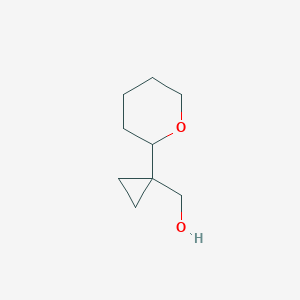 molecular formula C9H16O2 B2578825 [1-(Oxan-2-yl)cyclopropyl]methanol CAS No. 2153241-08-6