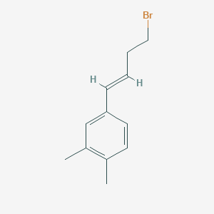 molecular formula C12H15Br B2578827 4-[(1E)-4-bromobut-1-en-1-yl]-1,2-dimethylbenzene CAS No. 1181747-75-0