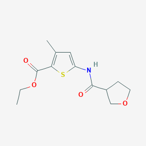 molecular formula C13H17NO4S B2578835 3-甲基-5-(四氢呋喃-3-甲酰胺)噻吩-2-甲酸乙酯 CAS No. 1307452-31-8