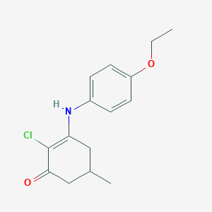2-Chloro-3-[(4-ethoxyphenyl)amino]-5-methylcyclohex-2-en-1-one