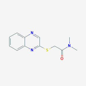 molecular formula C12H13N3OS B2578856 N,N-dimethyl-2-(2-quinoxalinylsulfanyl)acetamide CAS No. 338394-76-6
