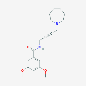 molecular formula C19H26N2O3 B2578861 N-(4-(氮杂环戊烷-1-基)丁-2-炔-1-基)-3,5-二甲氧基苯甲酰胺 CAS No. 1396879-97-2