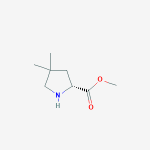 molecular formula C8H15NO2 B2578866 Methyl (2R)-4,4-dimethylpyrrolidine-2-carboxylate CAS No. 2287248-51-3