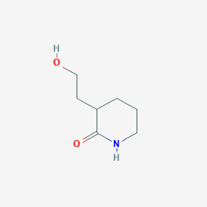 molecular formula C7H13NO2 B2578868 3-(2-Hydroxyethyl)piperidin-2-one CAS No. 907175-90-0