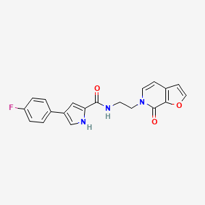 molecular formula C20H16FN3O3 B2578869 4-(4-fluorophenyl)-N-(2-(7-oxofuro[2,3-c]pyridin-6(7H)-yl)ethyl)-1H-pyrrole-2-carboxamide CAS No. 2034352-38-8