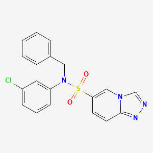 molecular formula C19H15ClN4O2S B2578870 N-苄基-N-(3-氯苯基)-[1,2,4]三唑并[4,3-a]吡啶-6-磺酰胺 CAS No. 1251560-83-4