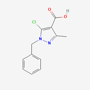 molecular formula C12H11ClN2O2 B2578871 1-苄基-5-氯-3-甲基-1H-吡唑-4-羧酸 CAS No. 882227-05-6