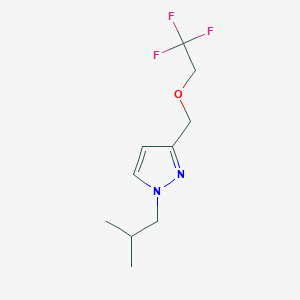 molecular formula C10H15F3N2O B2578876 1-isobutyl-3-[(2,2,2-trifluoroethoxy)methyl]-1H-pyrazole CAS No. 1856019-58-3