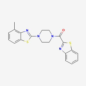 molecular formula C20H18N4OS2 B2578894 苯并[d]噻唑-2-基(4-(4-甲基苯并[d]噻唑-2-基)哌嗪-1-基)甲酮 CAS No. 897475-17-1