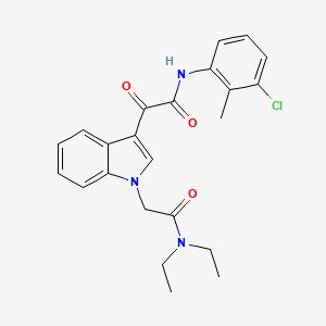 molecular formula C23H24ClN3O3 B2578898 N-(3-chloro-2-methylphenyl)-2-(1-(2-(diethylamino)-2-oxoethyl)-1H-indol-3-yl)-2-oxoacetamide CAS No. 893983-59-0
