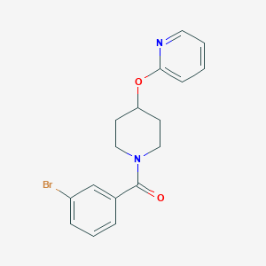 molecular formula C17H17BrN2O2 B2578905 (3-溴苯基)(4-(吡啶-2-氧基)哌啶-1-基)甲酮 CAS No. 1428372-61-5