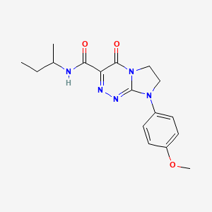 molecular formula C17H21N5O3 B2578908 N-(butan-2-il)-8-(4-metoxifenil)-4-oxo-4H,6H,7H,8H-imidazo[2,1-c][1,2,4]triazina-3-carboxamida CAS No. 952858-40-1