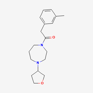 1-(4-(Tetrahydrofuran-3-yl)-1,4-diazepan-1-yl)-2-(m-tolyl)ethan-1-one