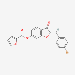 (Z)-2-(4-bromobenzylidene)-3-oxo-2,3-dihydrobenzofuran-6-yl furan-2-carboxylate