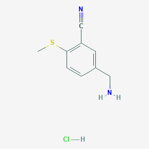 5-(Aminomethyl)-2-(methylsulfanyl)benzonitrile hydrochloride