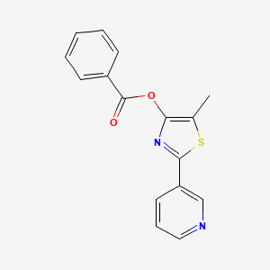 molecular formula C16H12N2O2S B2578930 5-甲基-2-(3-吡啶基)-1,3-噻唑-4-基苯甲酸酯 CAS No. 338398-99-5
